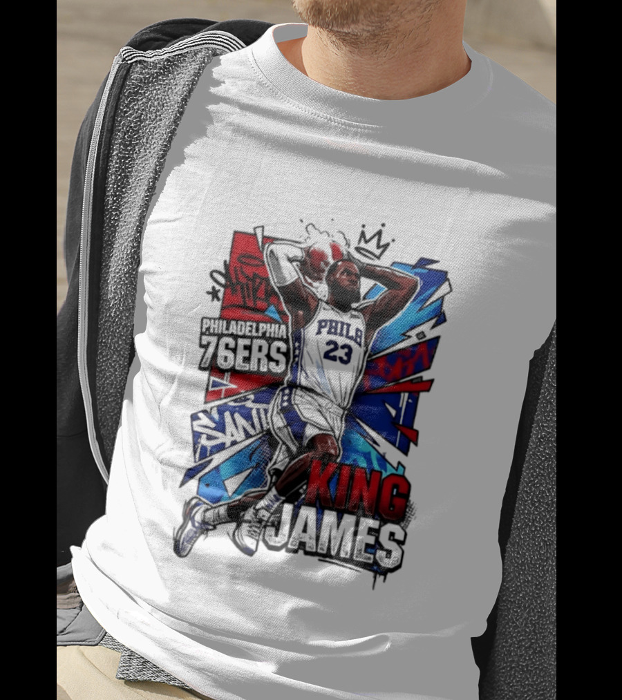 Philadelphia 76ers King James LeBron 2026 NBA Basketball T-Shirt