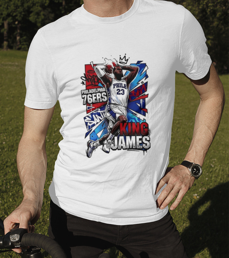 Philadelphia 76ers King James LeBron 2026 NBA Basketball T-Shirt