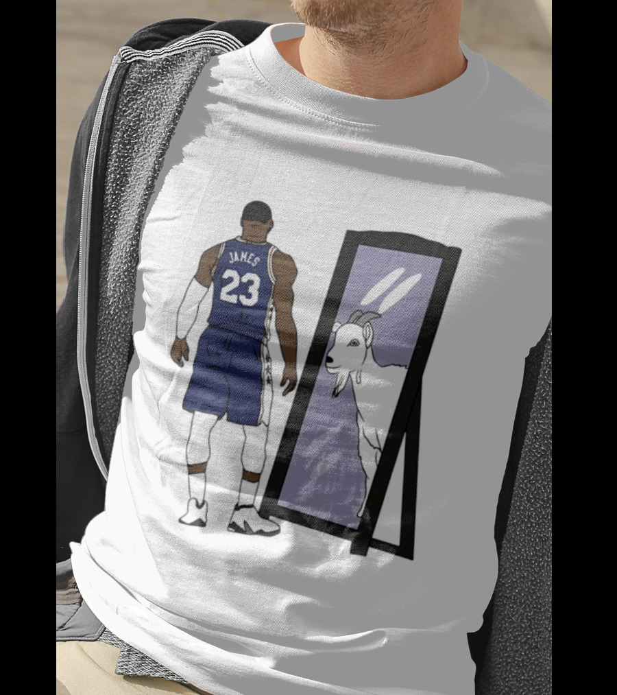 LeBron James Mirror 23 GOAT Reflection Philadelphia 76ers T-Shirt