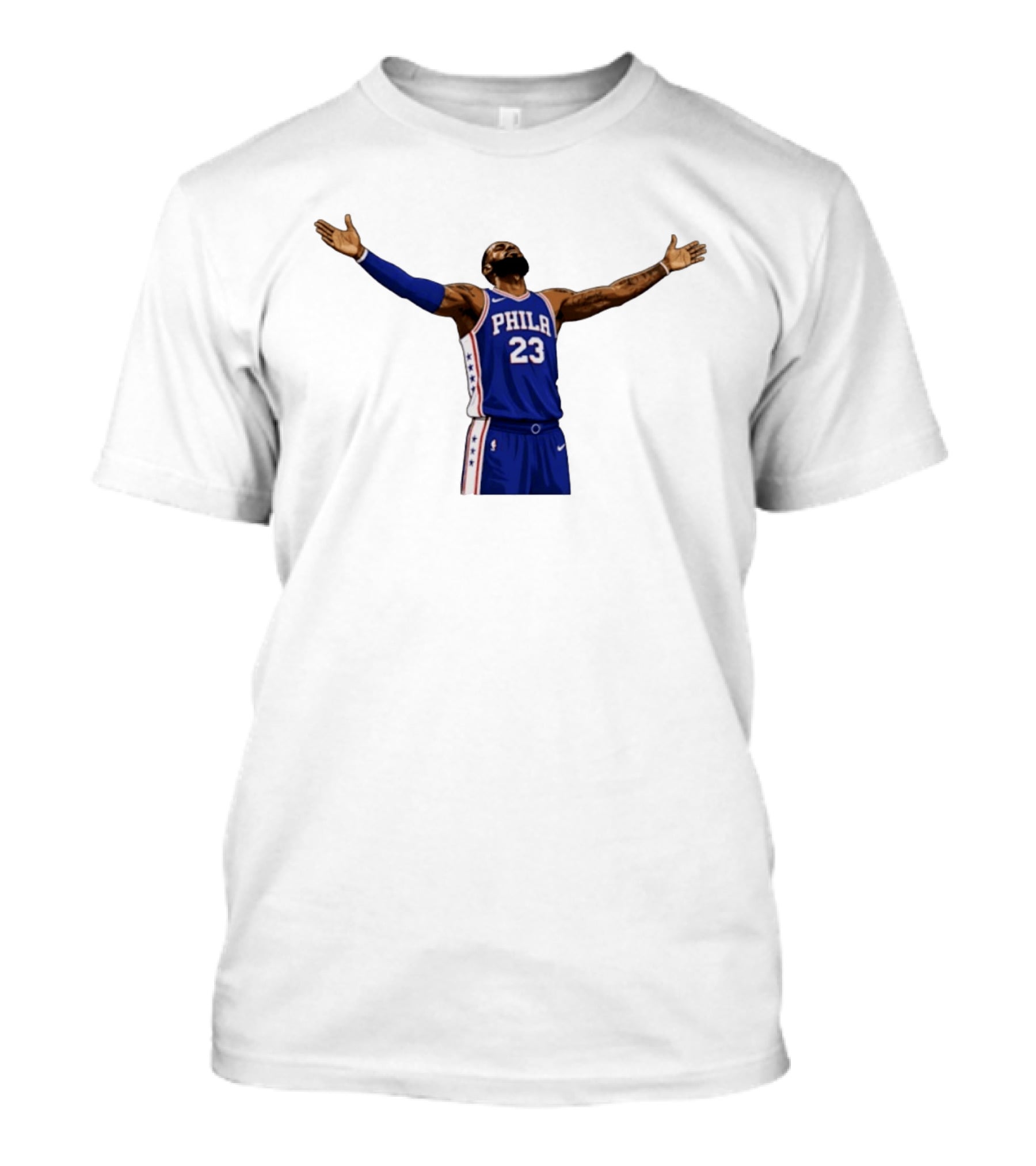 LeBron James Philadelphia 76ers Number 23 NBA Celebration Moment T-Shirt