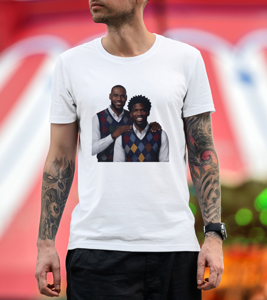 Lebron James Joel Embiid Philadelphia 76ers Step Brothers Crossover NBA Comedy T-Shirt
