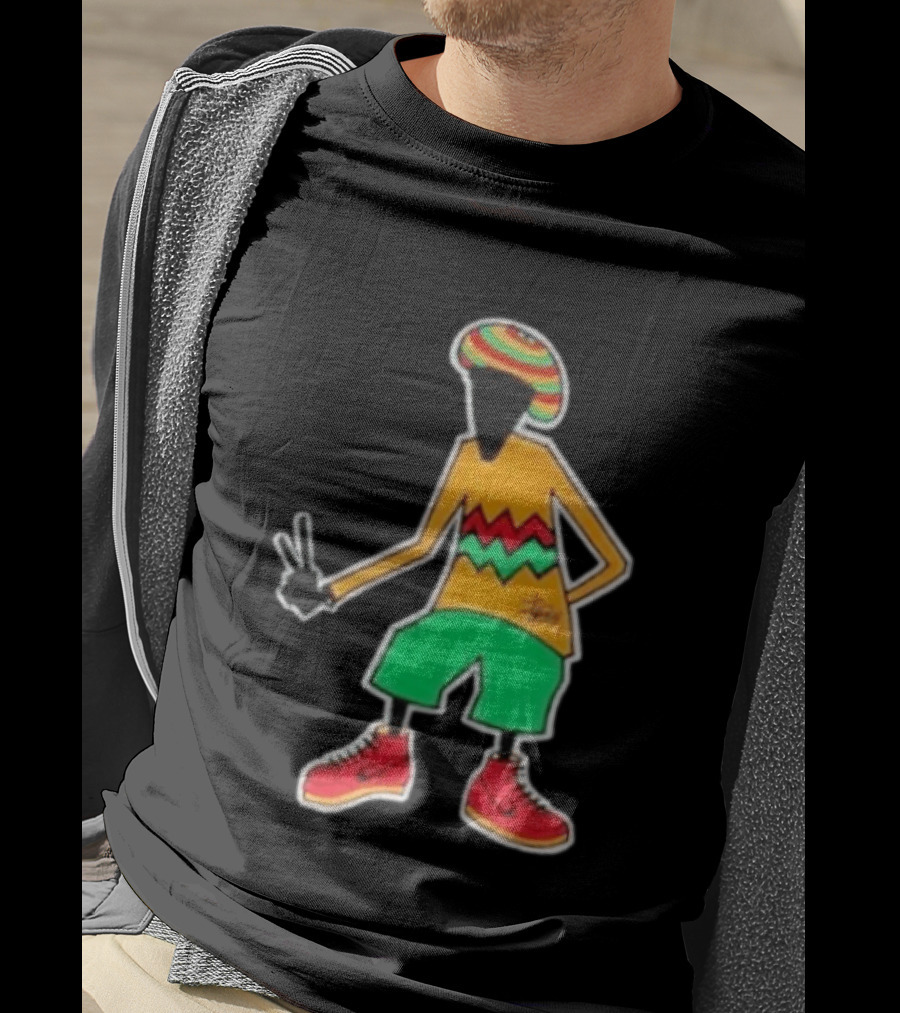 Stussy Rasta Man Peace Sign Reggae Streetwear Jamaica Style Fashion T-Shirt