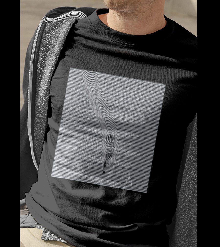 Zebra Optical Illusion Striped Black And White T-Shirt