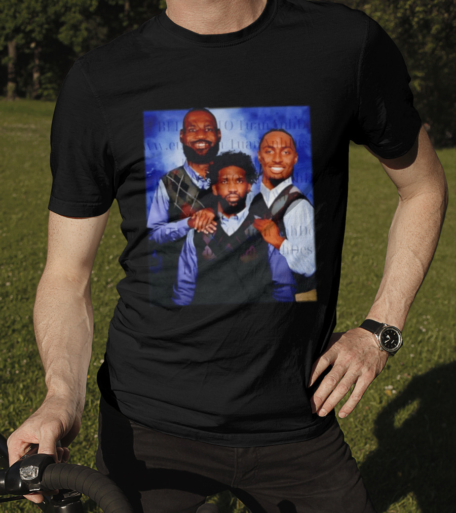 LeBron James Tyrese Maxey Joel Embiid Step Brothers Philadelphia Basketball T-Shirt