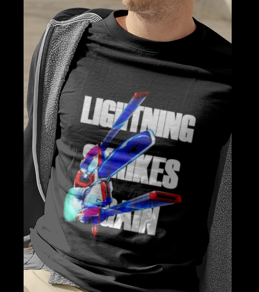 Lightning Strikes Again Gundam Mecha Robot T-Shirt