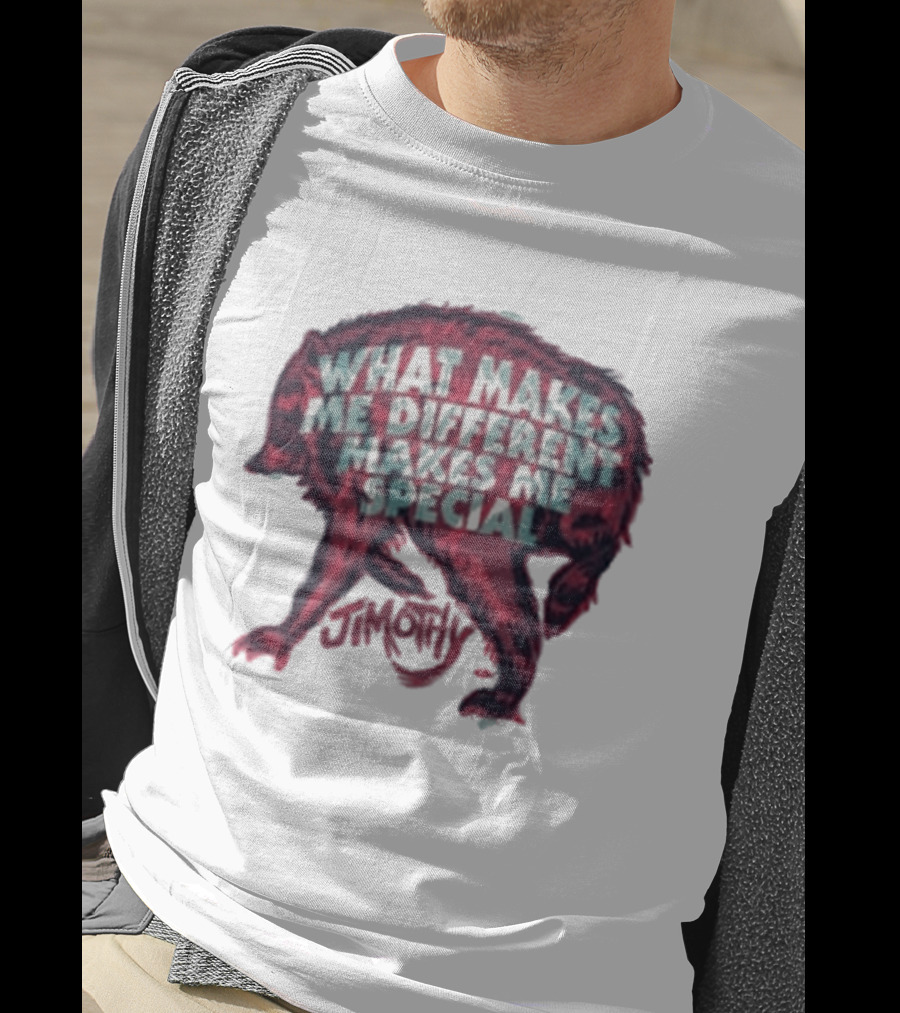 Jimothy What Makes Me Different Makes Me Special Wolf T-Shirt