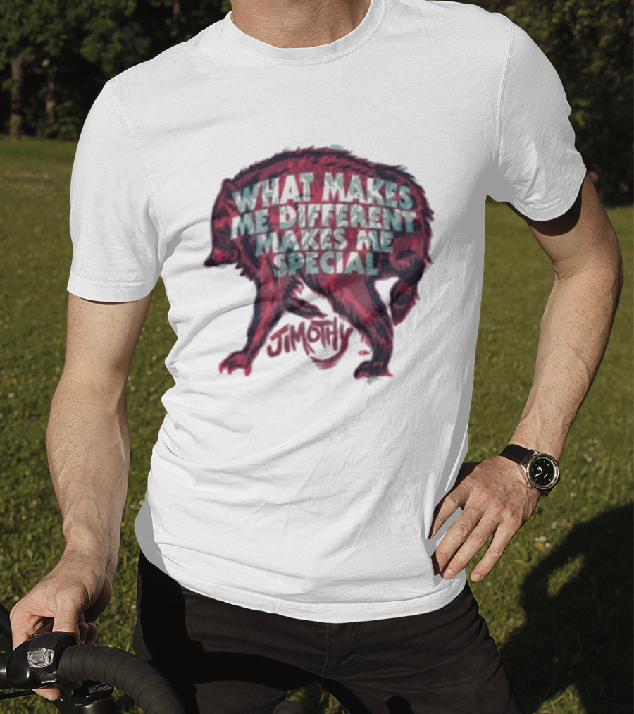 Jimothy What Makes Me Different Makes Me Special Wolf T-Shirt
