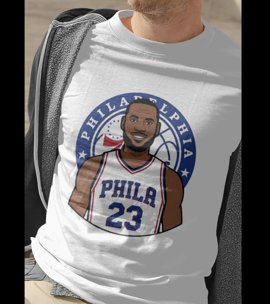 King James Philadelphia Phila 23 Basketball 76ers Star T-Shirt