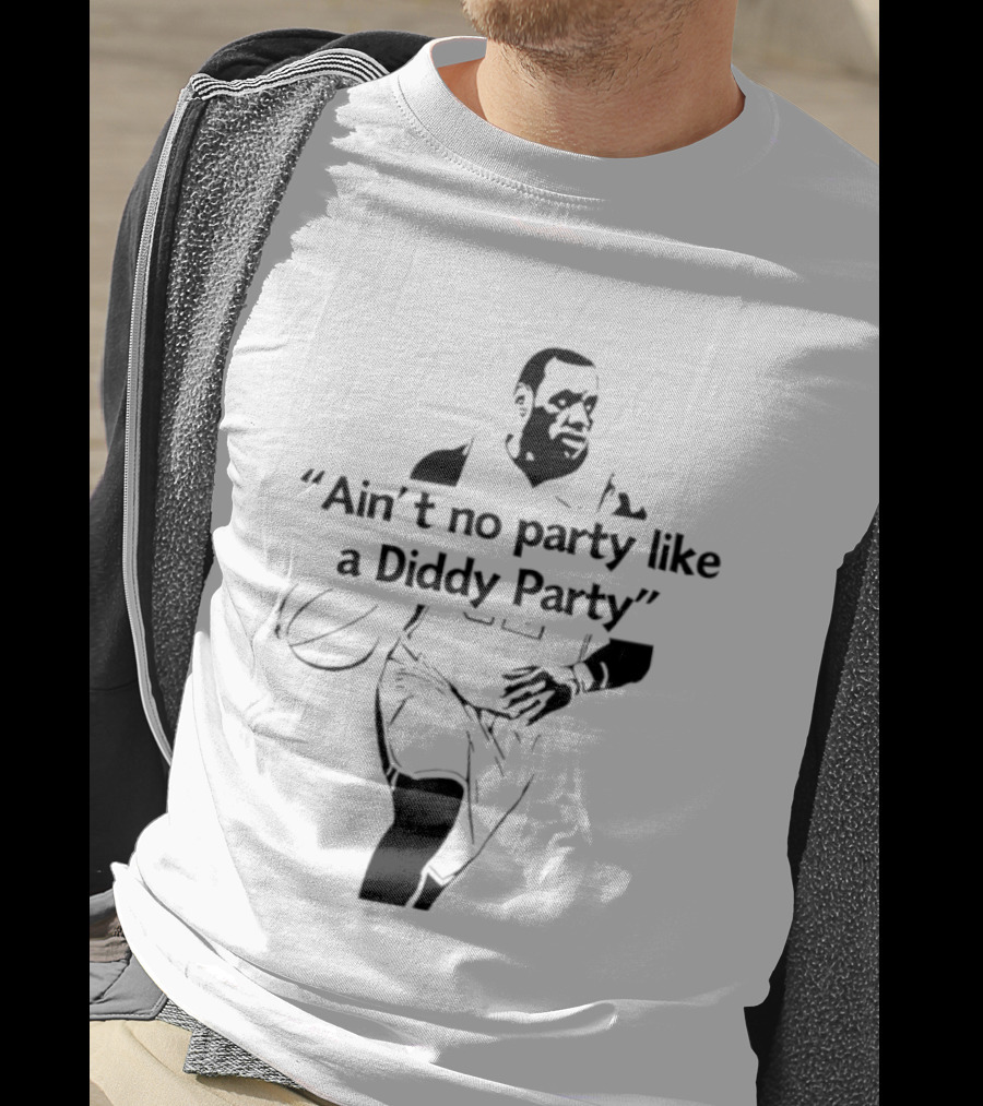 Ain't No Party Like A Diddy Party Basketball Player Silhouette With Ball T-Shirt