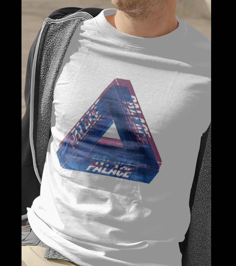 Palace Blur Tri Ferg Optical Illusion Triangles T-Shirt