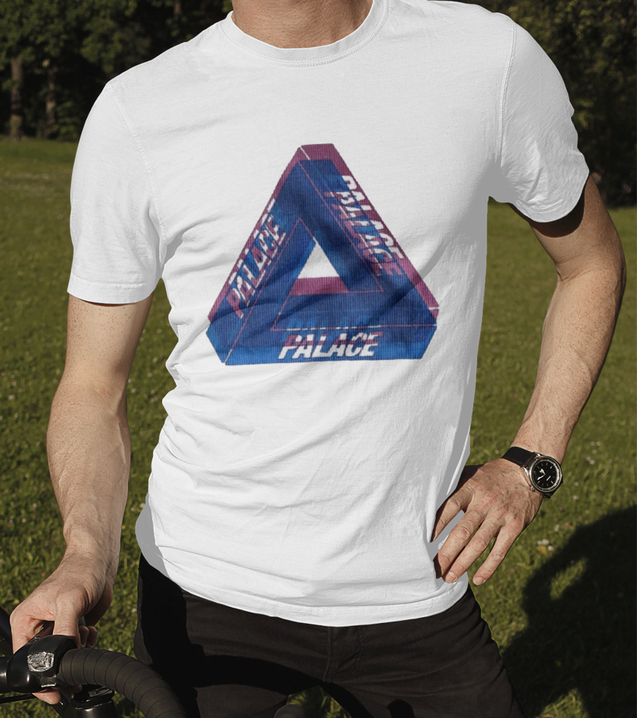 Palace Blur Tri Ferg Optical Illusion Triangles T-Shirt