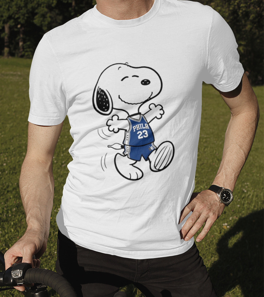 Snoopy Philly 23 Basketball Peanuts X LeBron James Philadelphia Sixer T-Shirt