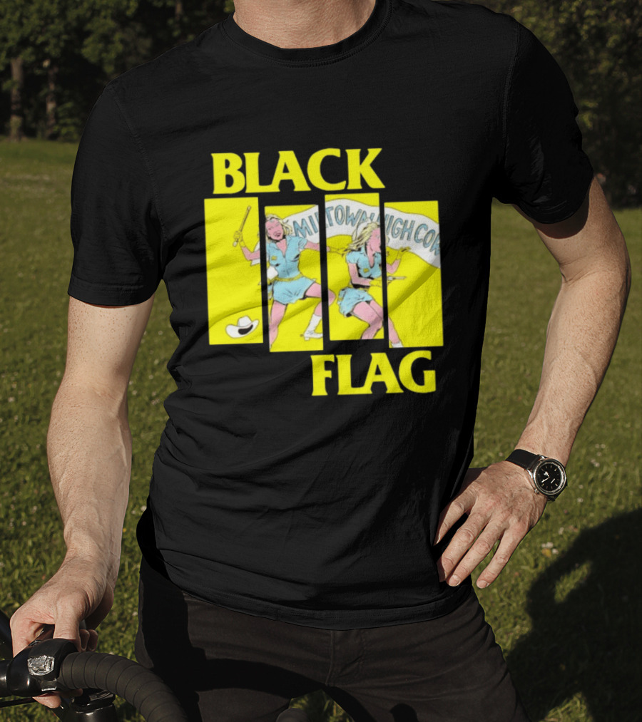 Black Flag Midtown High Comix Punk Rock Mid 20th Century T-Shirt