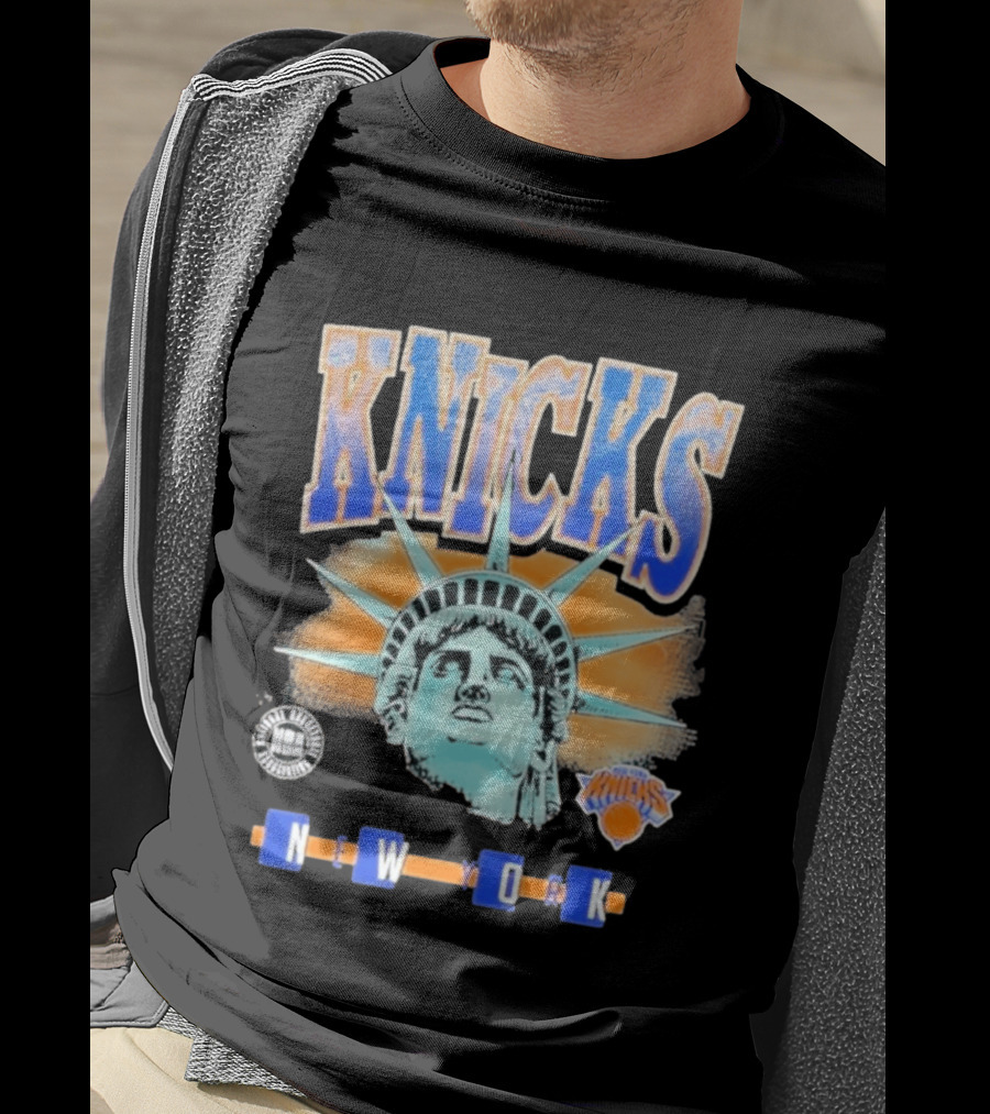 Knicks NBA N W O K Statue Liberty T-Shirt