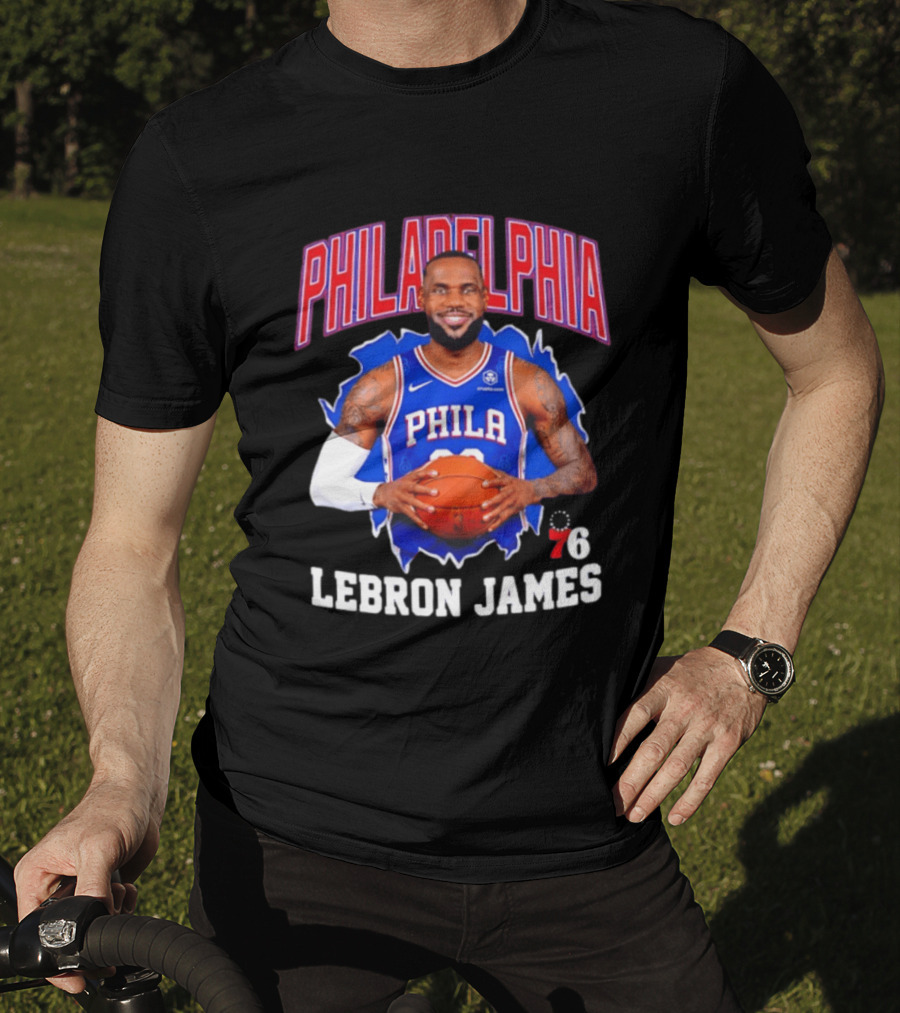 Philadelphia 76ers LeBron James Basketball Jersey Fan T-Shirt