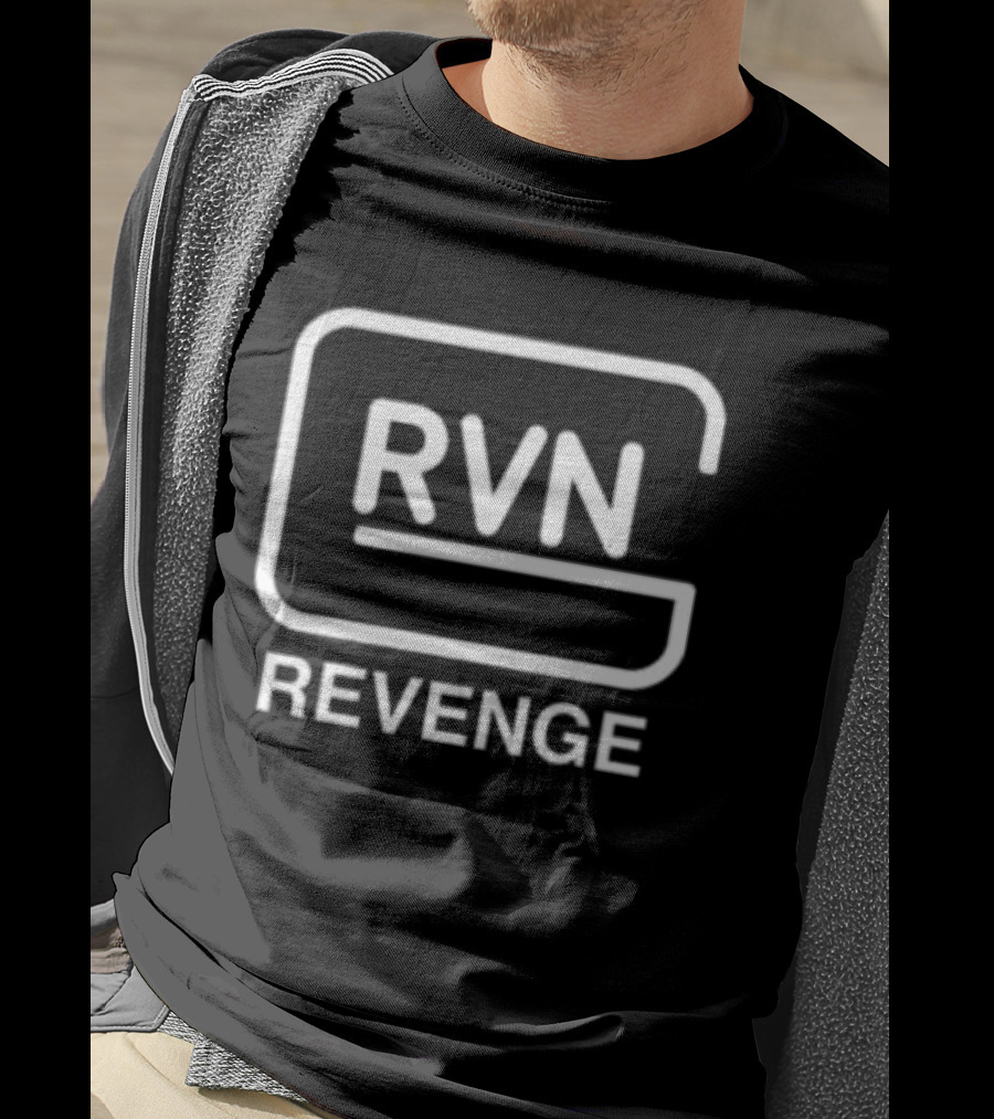 Revenge Store RVN White Text Splat Black T-Shirt