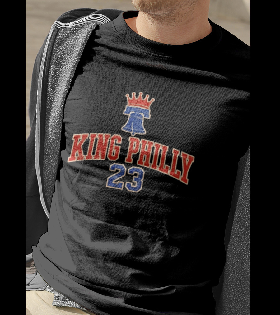 King Philly 23 Crowned Liberty Bell Philadelphia 76ers Joel Embiid T-Shirt