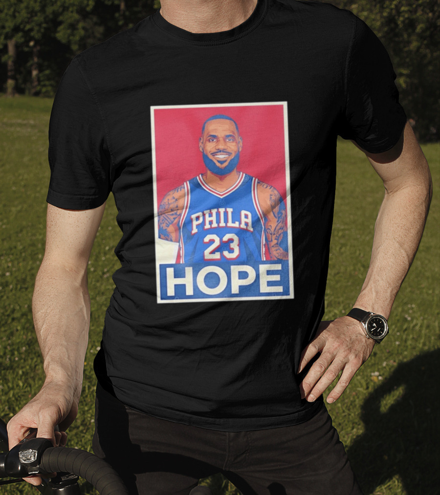 LeBron James 23 Phila Hope Basketball Jersey T-Shirt