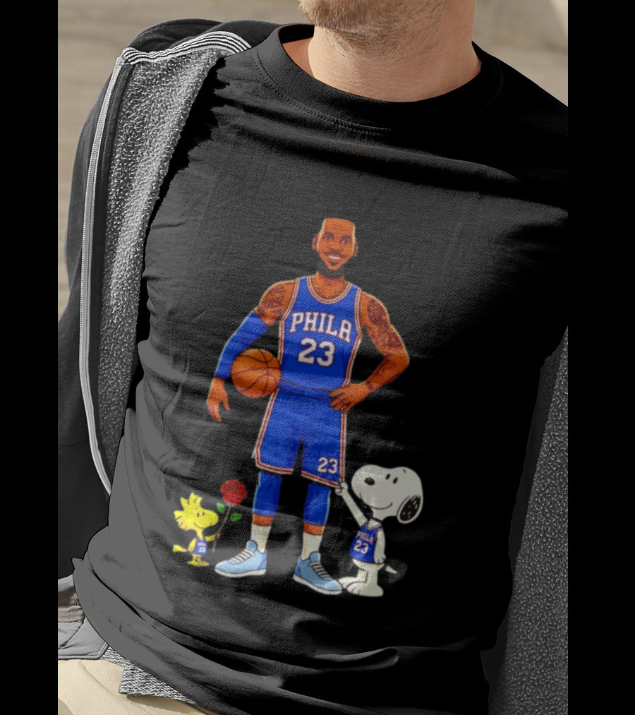 LeBron James Snoopy Woodstock Philadelphia Phila 23 Basketball T-Shirt