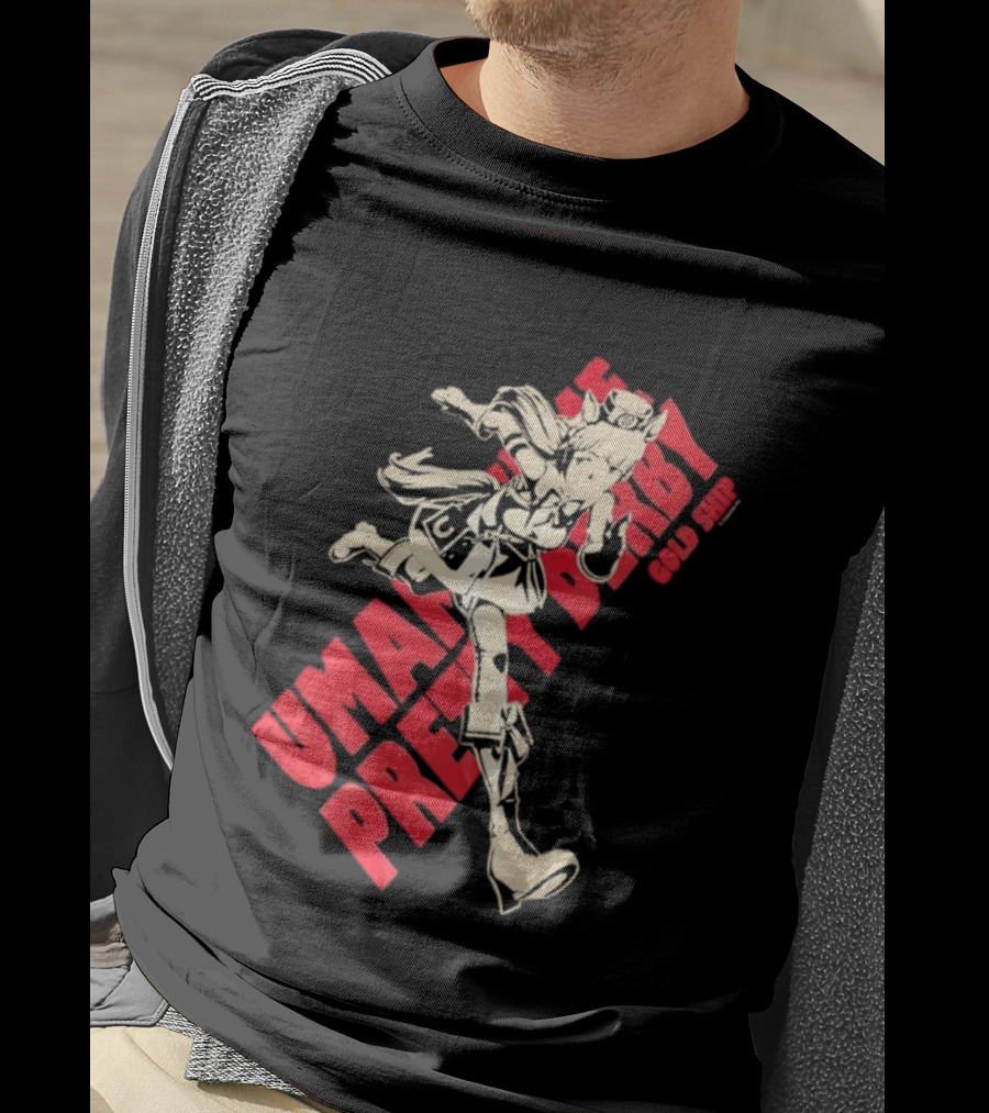 Umamusume Pretty Derby Gold Ship Anime Character Running Pose T-Shirt