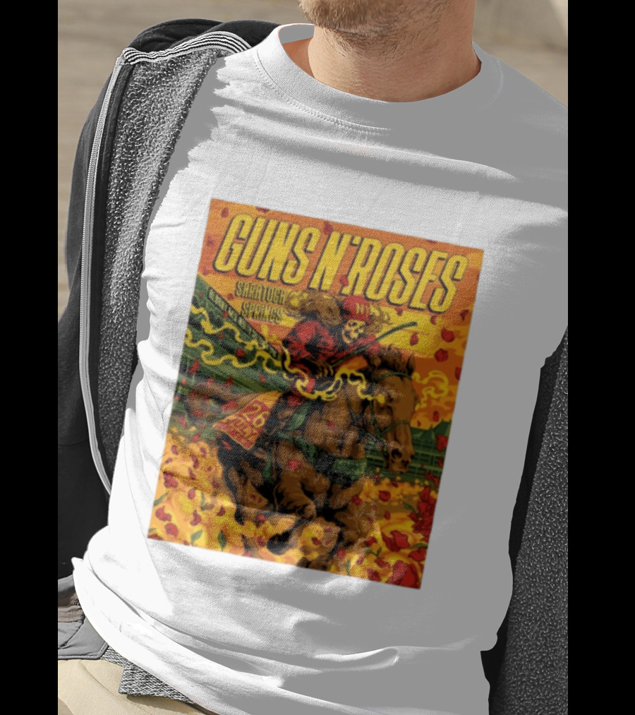 Guns N' Roses Saratoga Springs July 26 2026 Equestrian Skull Rider NY Event T-Shirt