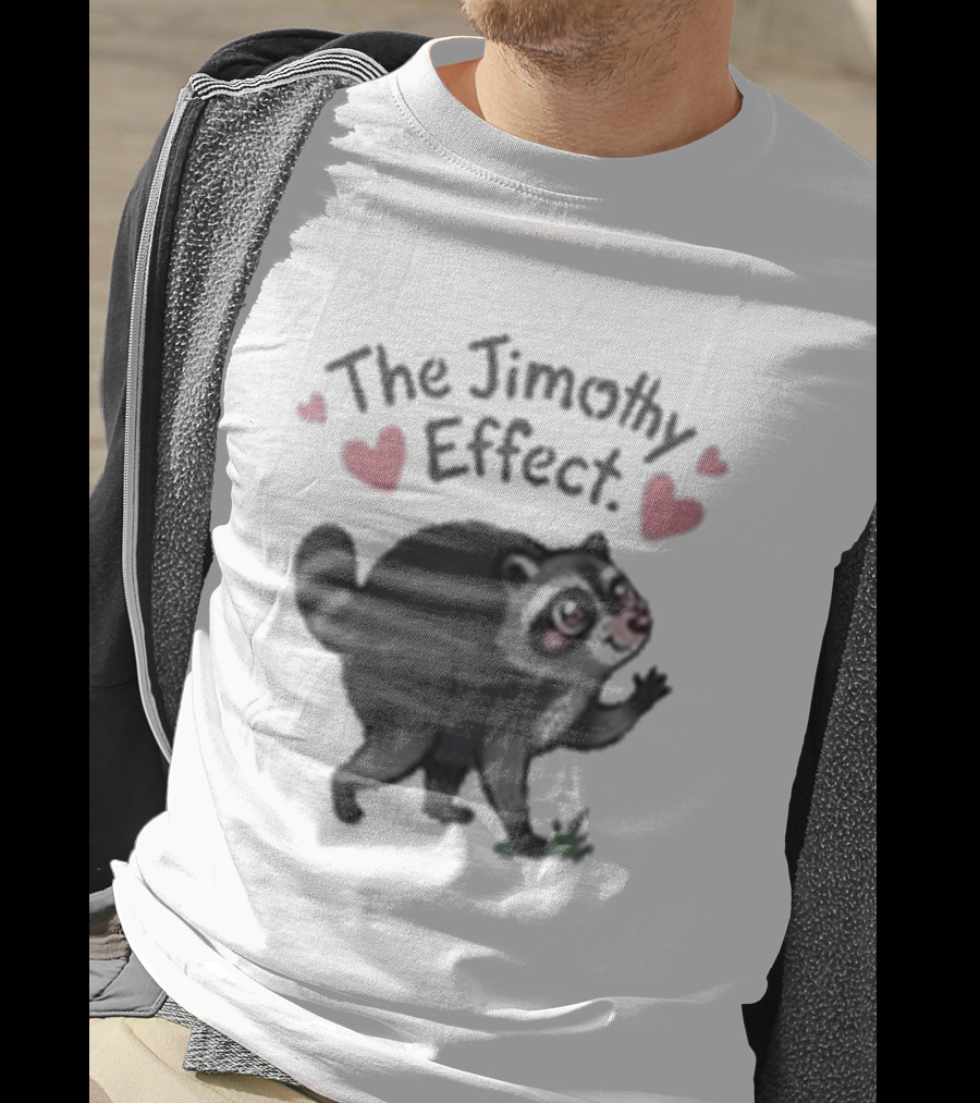 The Jimothy Effect Raccoon With Hearts T-Shirt