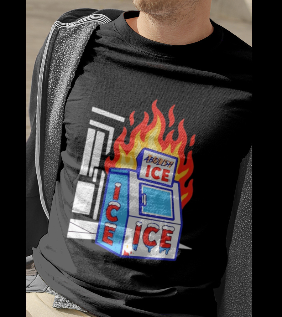 Abolish ICE Fiery Vending Machine Protest Activism T-Shirt