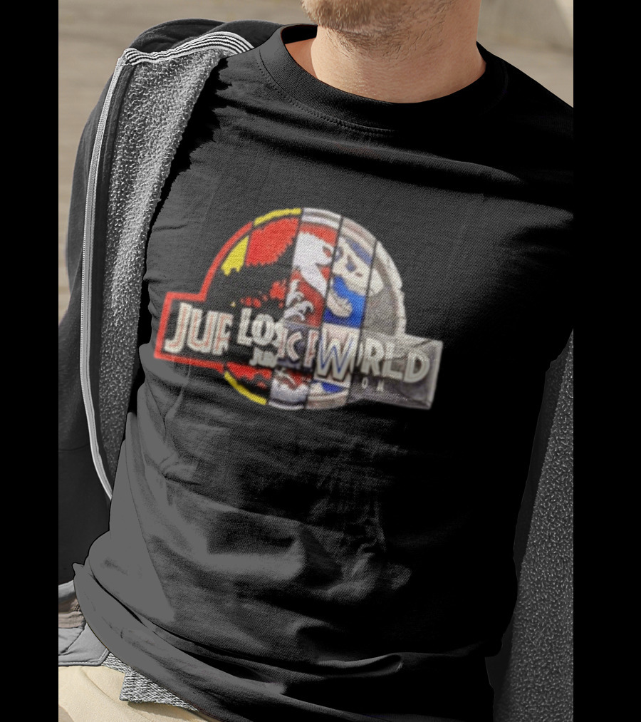Jurassic Park Lost World Jurassic World Dinosaur Collage T-Shirt