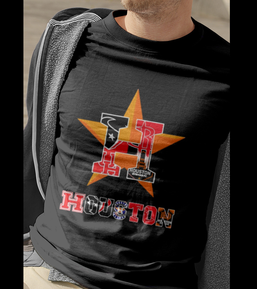 Houston Astros Texans Rockets Dynamo FC Star T-Shirt