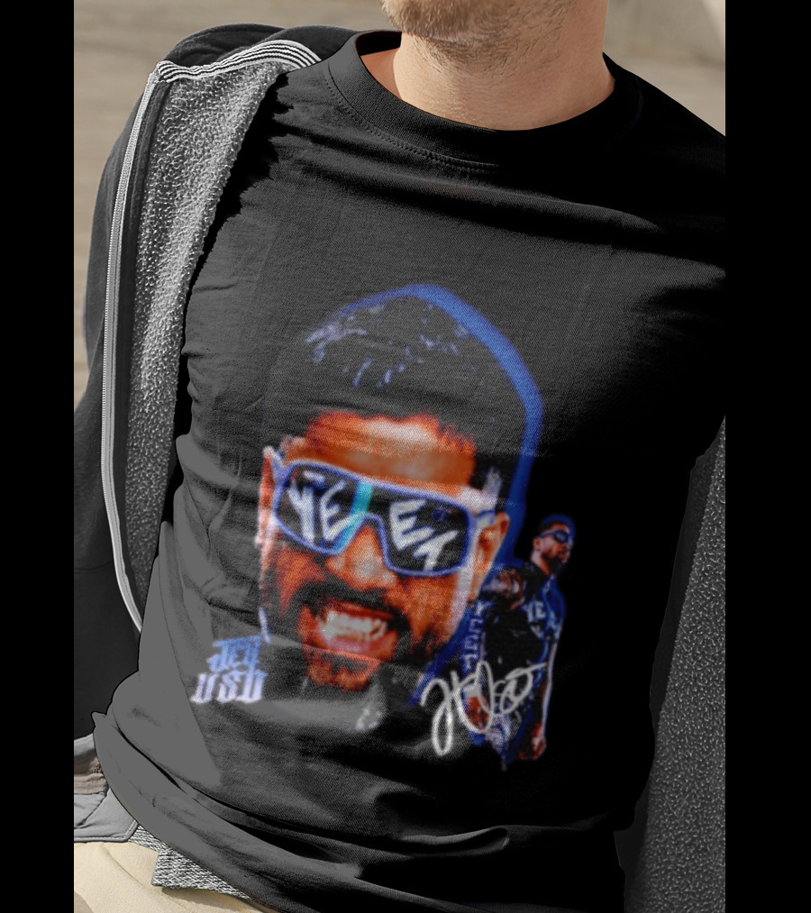 Jey Uso Yeet WWE Wrestling Bloodline Autograph Sunglasses T-Shirt