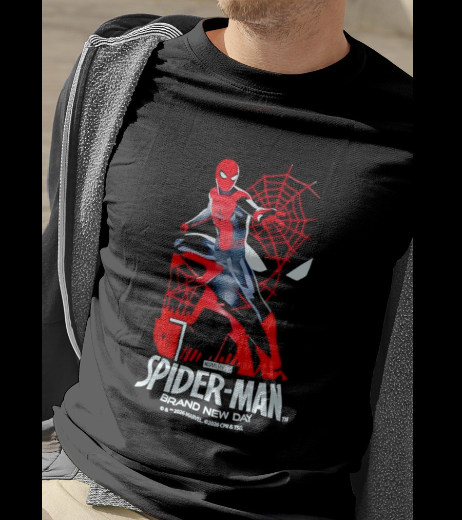 Spider Man Brand New Day 2026 Marvel Stylized Superhero T-Shirt