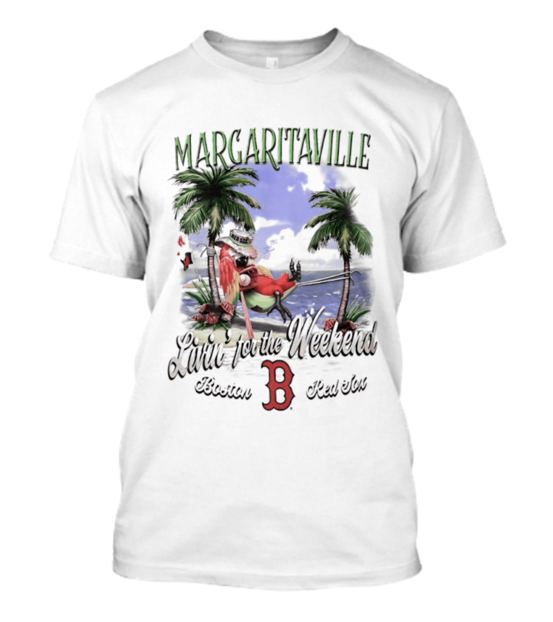 Margaritaville Livin' For The Weekend Boston Red Sox B T-Shirt