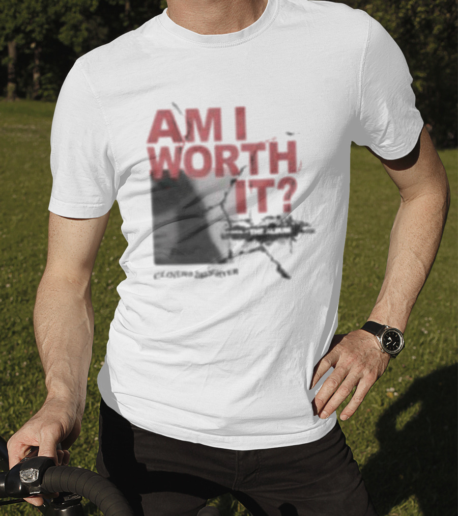Clover's Daughter Am I Worth It Black And White T-Shirt