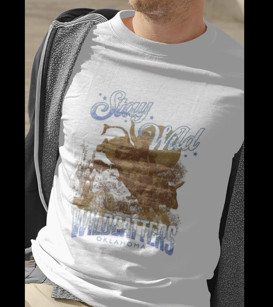 Stay Wild Oklahoma Wildcatters Vintage Oil Rig T-Shirt