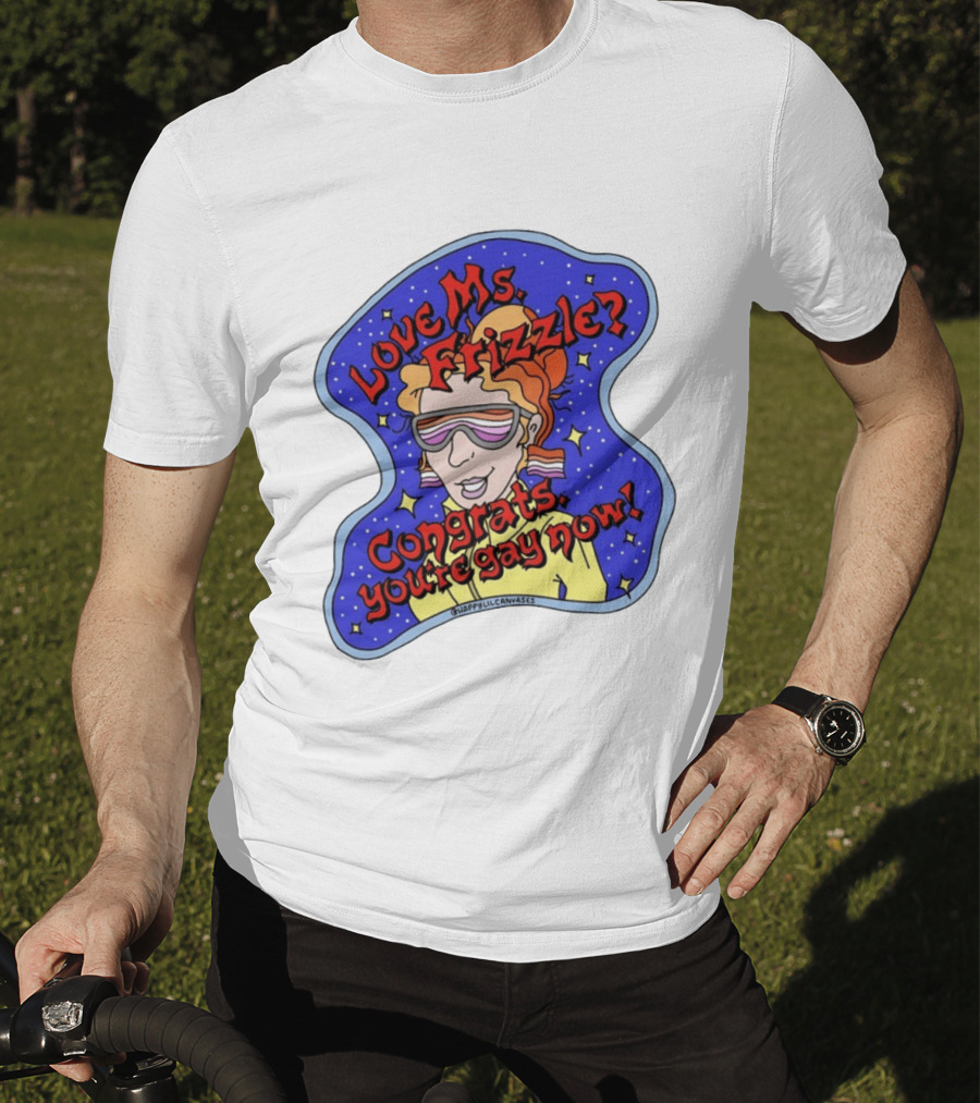 Love Ms Frizzle Congrats You're Gay Now Retro Space T-Shirt