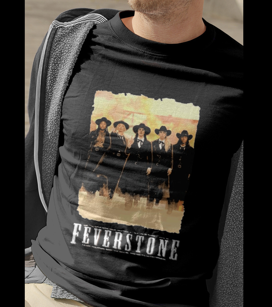 Feverstone Western Style Group In Cowboy Hats T-Shirt