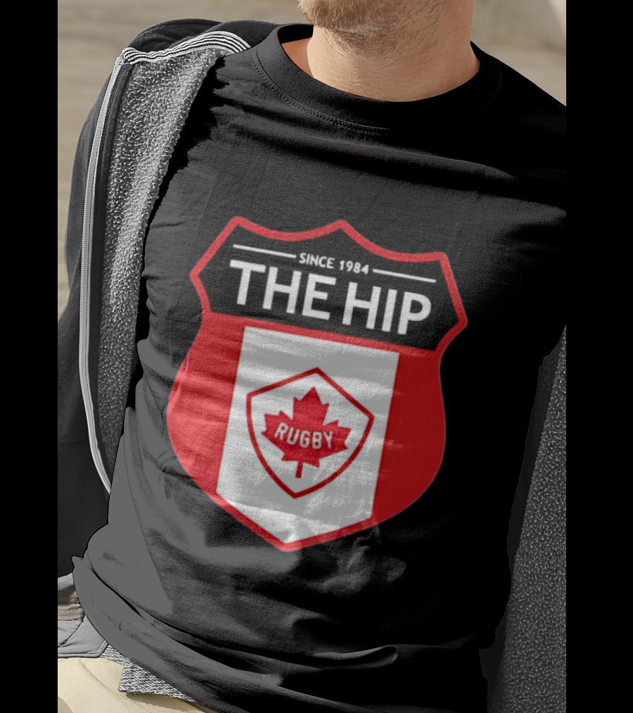 Canada Rugby The Hip Since 1984 Shield Maple Leaf Rugby T-Shirt