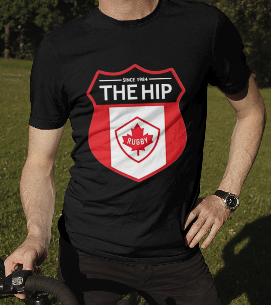 Canada Rugby The Hip Since 1984 Shield Maple Leaf Rugby T-Shirt