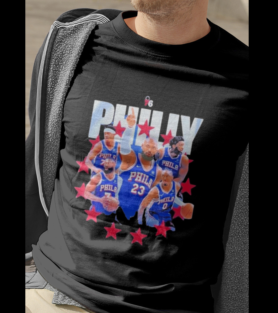 Philly LeBron James Philadelphia 76ers Basketball Mix 23 Stars T-Shirt