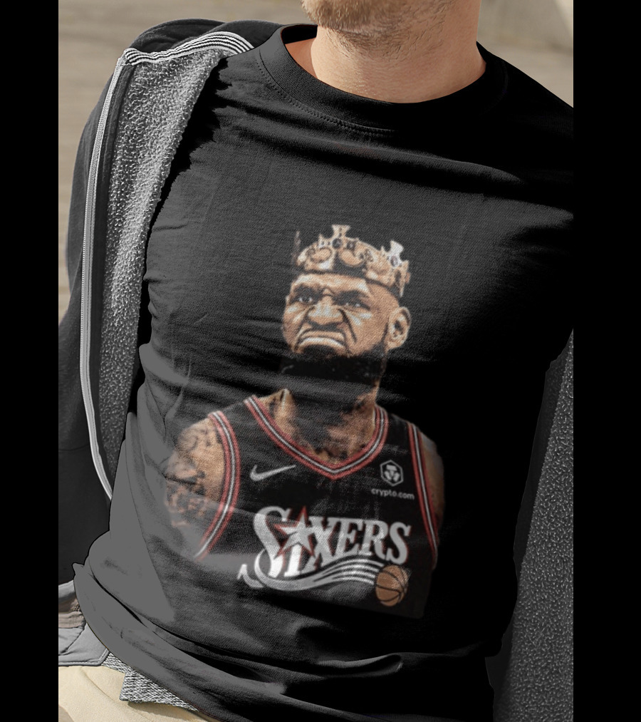 LeBron James Philadelphia 76ers Sixers King James Basketball Nike Crypto.com T-Shirt