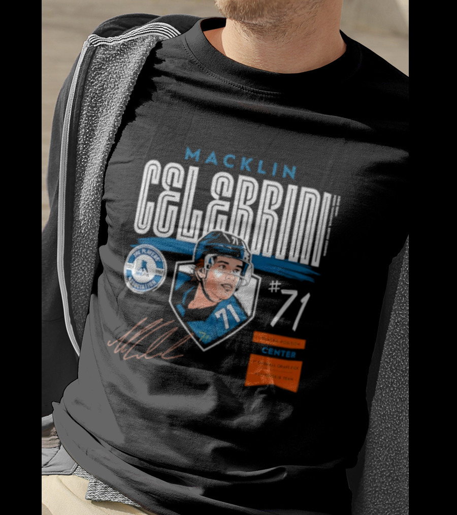 Macklin Celebrini 71 NHL Players Association All Rookie Team 2026 Pick T-Shirt