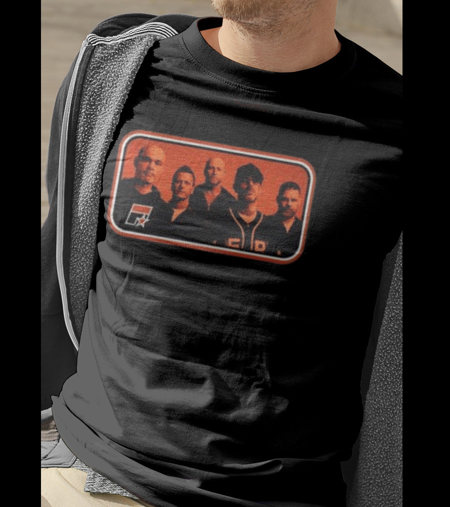 Five Store Stripe Photo 2026 Black F Symbol And Star Band T-Shirt