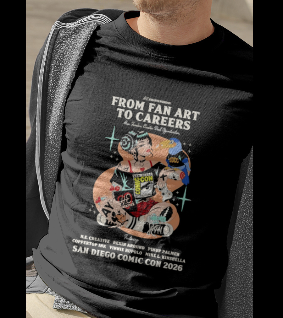 San Diego Comic Con 2026 From Fan Art To Careers Panel Featuring Babs Tarr Jenny Frison And Caspar Wijngaard T-Shirt