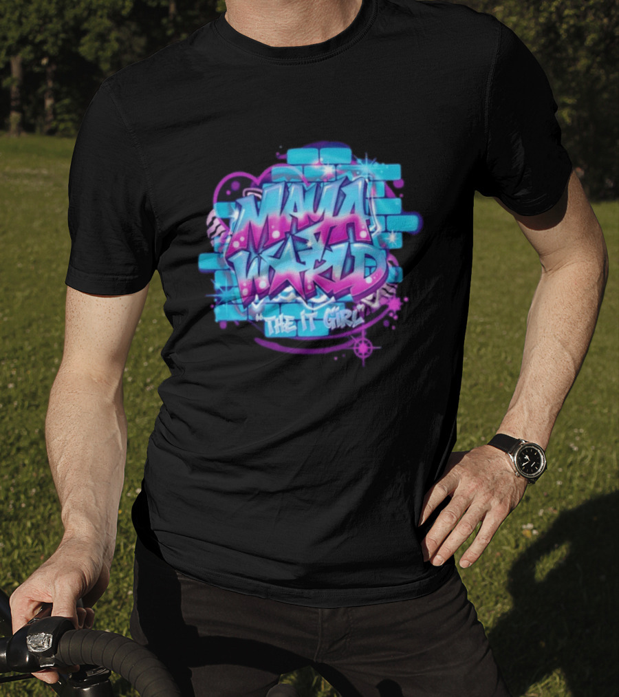 Maya World The IT Girl Vibrant Graffiti T-Shirt