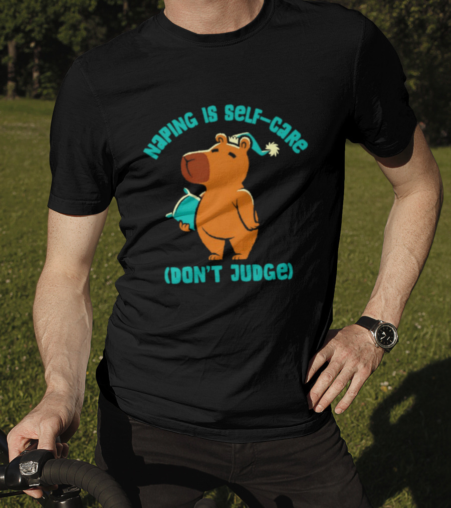 Napping Is Self Care Capybara Don't Judge T-Shirt
