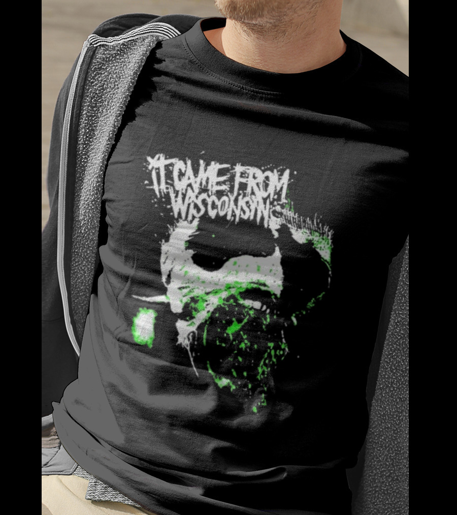 Necromorph It Came From Wisconsin Blast Beat Their Holes Two Sided Horror T-Shirt