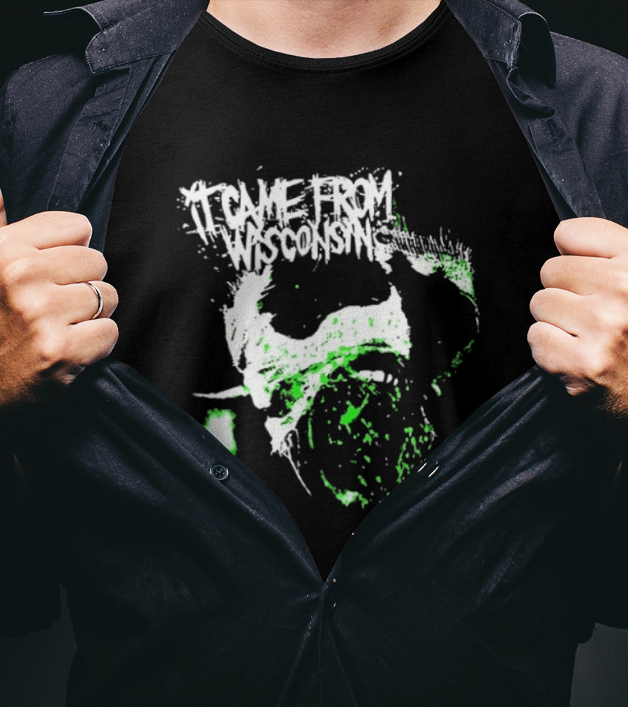 Necromorph It Came From Wisconsin Blast Beat Their Holes Two Sided Horror T-Shirt