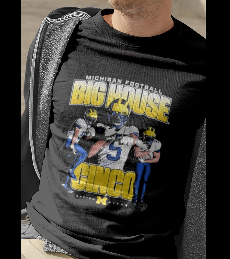 Michigan Wolverines Football Big House Cinco Savion Hiter T-Shirt