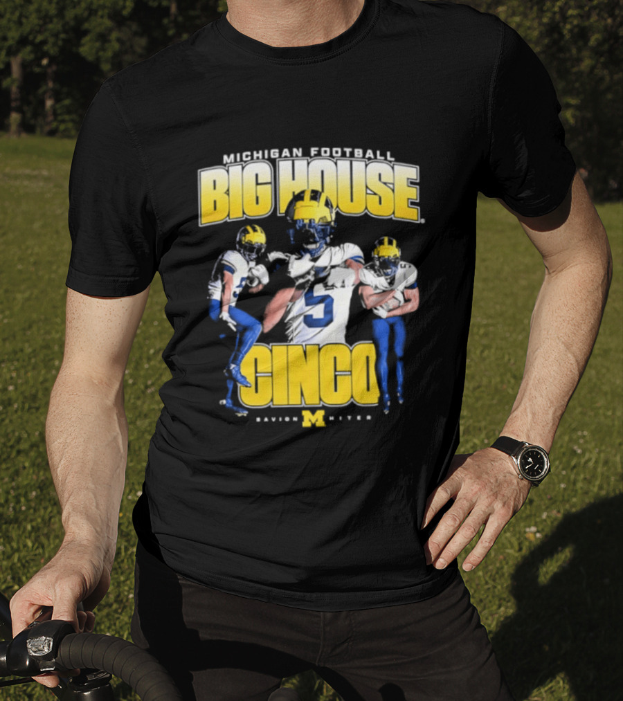 Michigan Wolverines Football Big House Cinco Savion Hiter T-Shirt