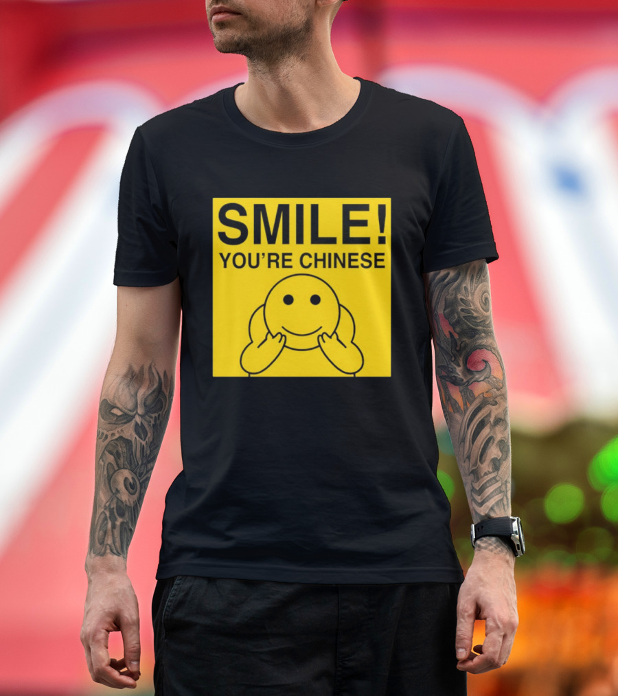 SMILE You're Chinese Sticker Emoticon Sign Yellow T-Shirt